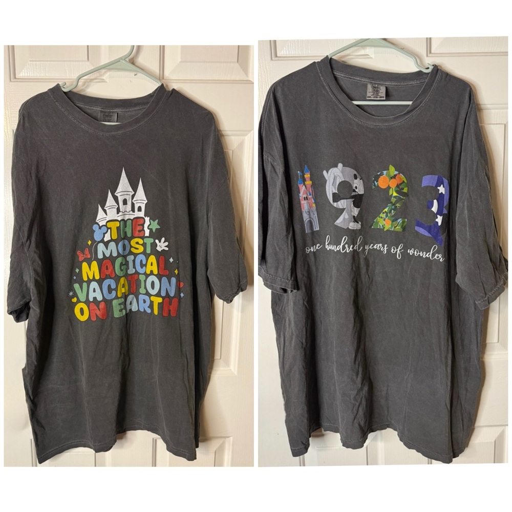 2 Disney Boutique Unisex Charcoal Shirts
